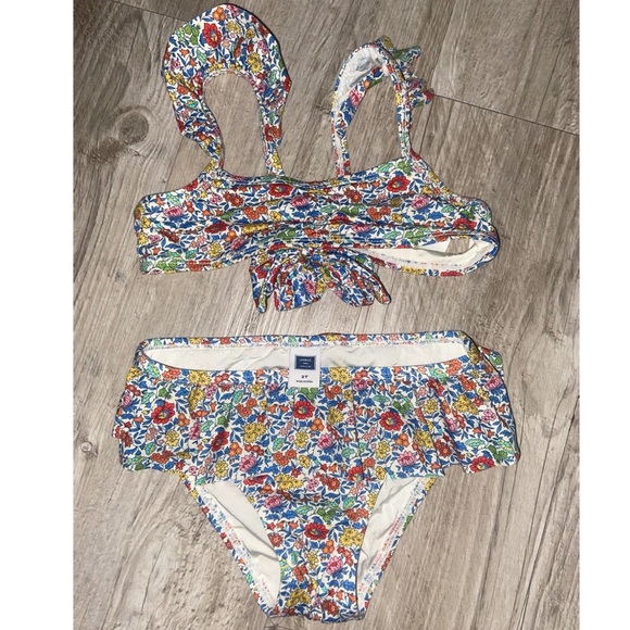 Janie and Jack Floral Ruffle Bikini 2T - Picture 3 of 3